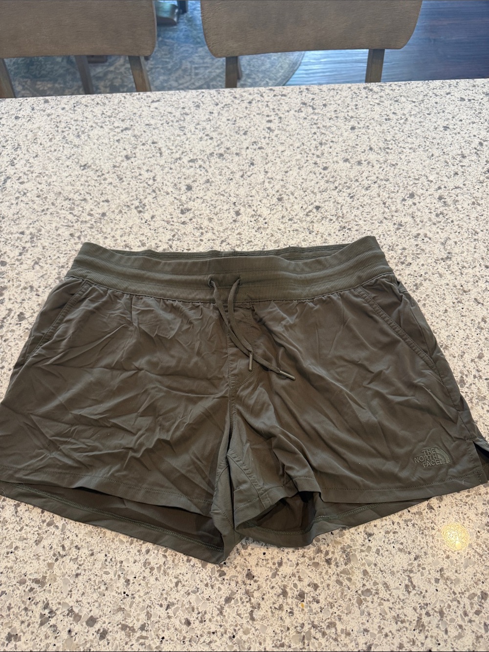 The North Face Olive Athletic Drawstring Shorts